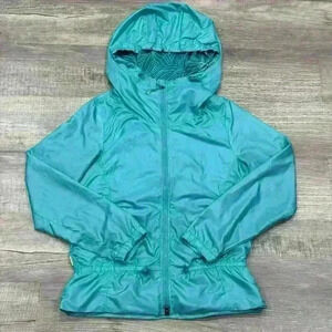 Lole Jacket Women’s Medium Water Resistant Hooded Full Zip Parka Cinch Waist